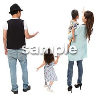 Cutout People　4人ファミリー　GG_435
