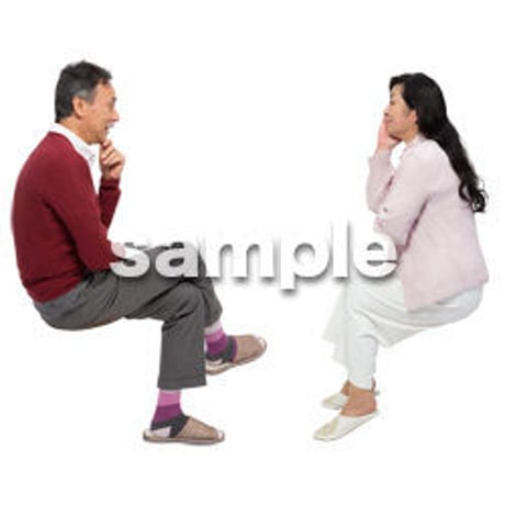Cutout People　アットホーム　座る　II_433