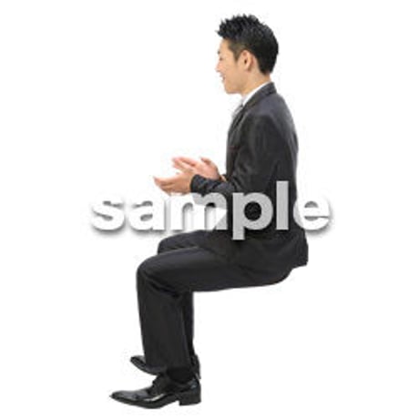 Cutout People　パーティー座る人　DD_413