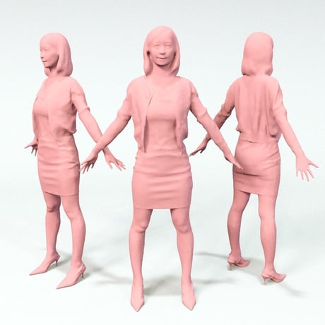 3D人モデルAポーズ　094_Aya
