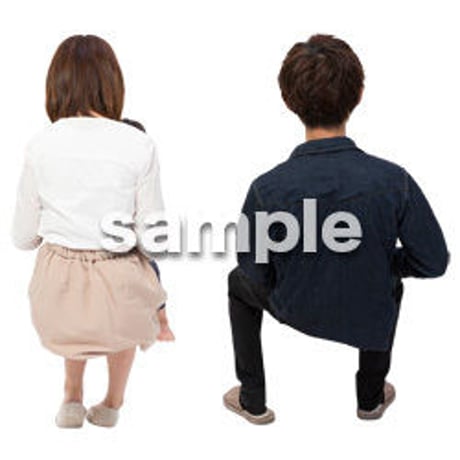 Cutout People　アットホーム　座る　II_365