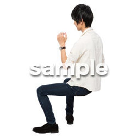 Cutout People　座る　男性　LL_354