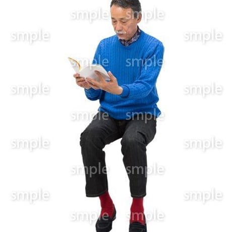 Cutout People　座る　男性　LL_517