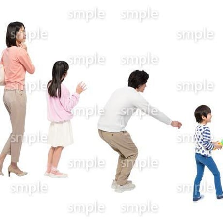 Cutout People　4人ファミリー　GG_404