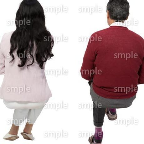 Cutout People　アットホーム　座る　II_435