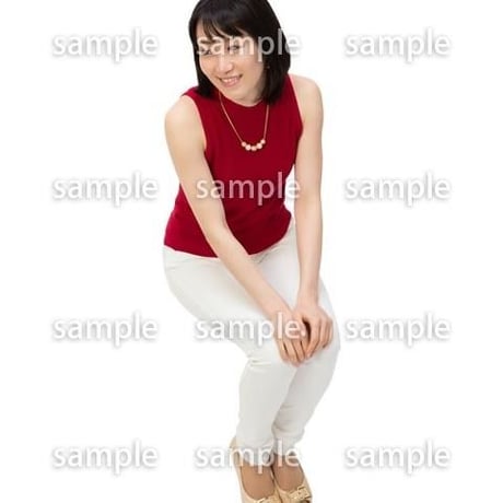 Cutout People　鳥瞰　座る女性 　FF_481