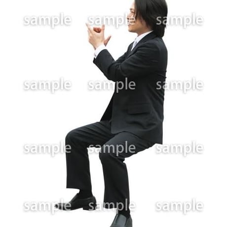 Cutout People　パーティー座る人　DD_433