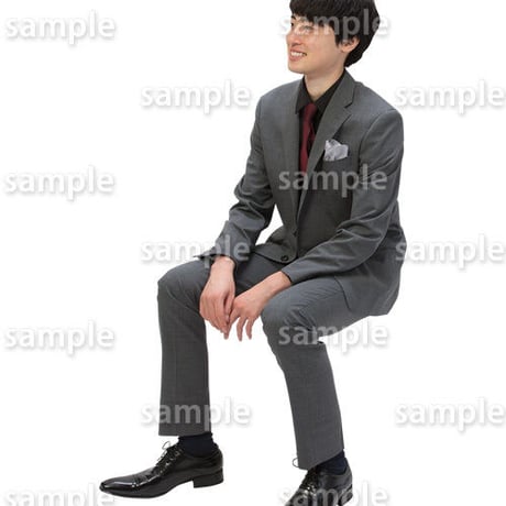 人物切抜きセット☆座る男性　1_set175