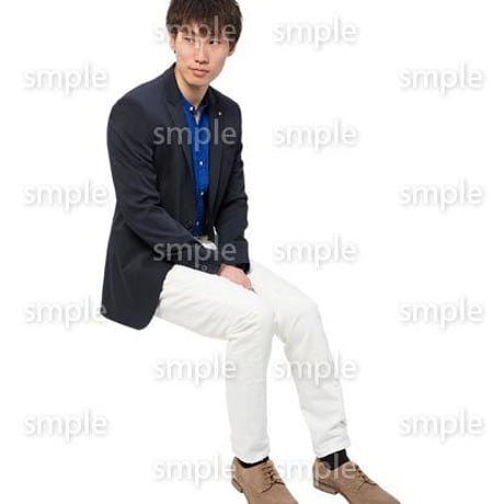 Cutout People　座る　男性　LL_207
