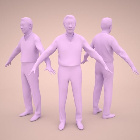 3D人モデルAポーズ　050_Ken