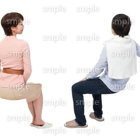 Cutout People　アットホーム　座る　II_389