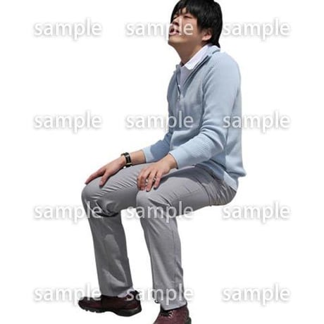 人物切抜き素材　座る人Ⅱ編　Q_490