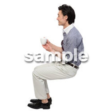 Cutout People　座る　男性　LL_263