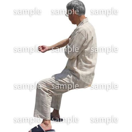 人物切抜き素材　シニア介護編　S_235