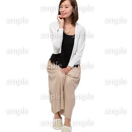 Cutout People　座る女性　KK_196