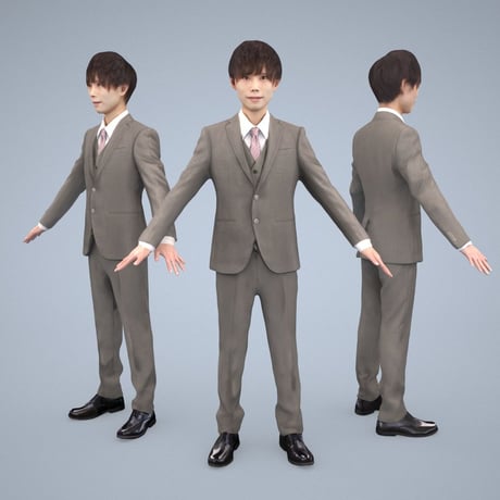 3D人モデルAポーズ　032_Toru