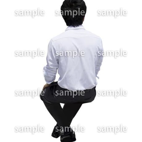 人物切抜き素材　座る人Ⅱ編　Q_473