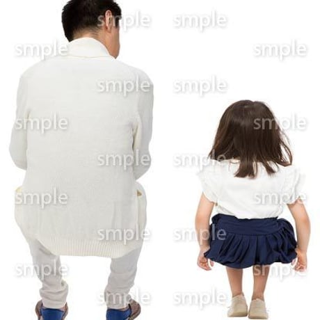 Cutout People　アットホーム　座る　II_375