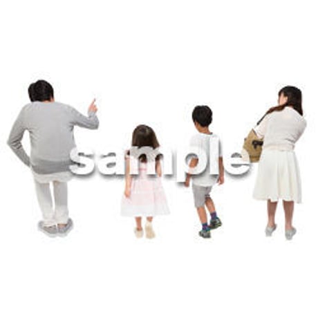 Cutout People　4人ファミリー　GG_480