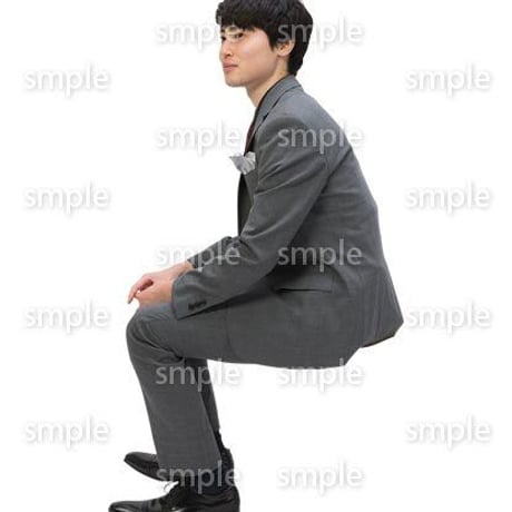 Cutout People　座る　男性　LL_103