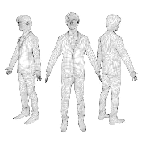 3D人モデルAポーズ　064_Syun