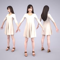 3D人モデルAポーズ　074_Yui