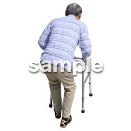 人物切抜き素材　シニア介護編　S_415