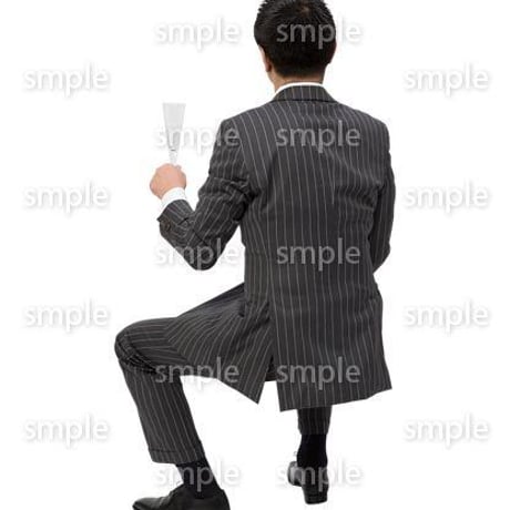 Cutout People　座る　男性　LL_035