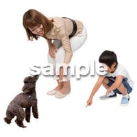 Cutout People　犬の散歩　II_482