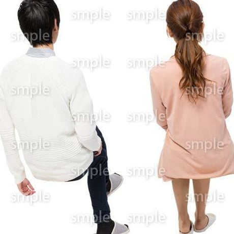 Cutout People　アットホーム　座る　II_385