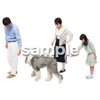 Cutout People　犬の散歩　II_463