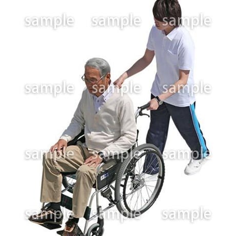 人物切抜き素材　シニア介護編　S_362
