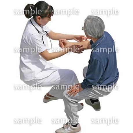 人物切抜き素材　シニア介護編　S_470