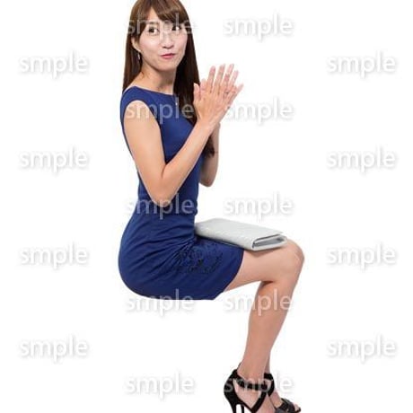 Cutout People　座る女性　KK_113