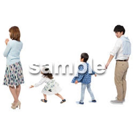 Cutout People　4人ファミリー　GG_359