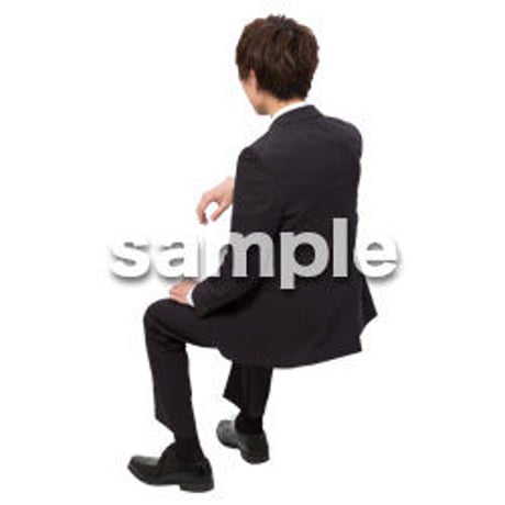 Cutout People　座る　男性　LL_030