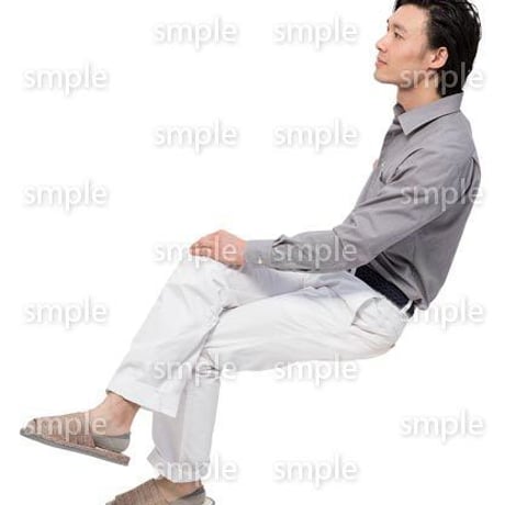 Cutout People　座る　男性　LL_269