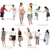 人物切抜きセット☆ショッピング　1_set159