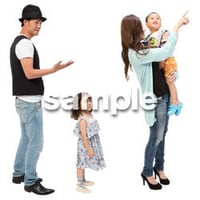 Cutout People　4人ファミリー　GG_433