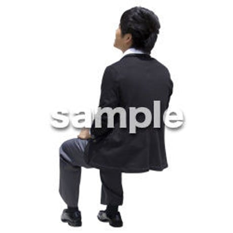 人物切抜き素材　座る人Ⅱ編　Q_413