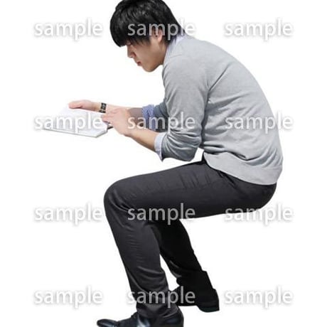 人物切抜き素材　座る人Ⅱ編　Q_450