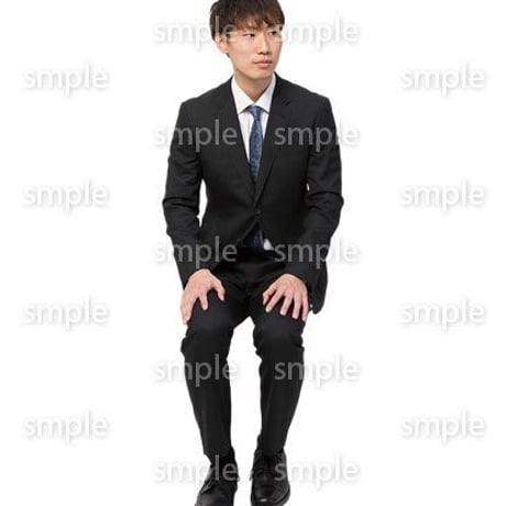 Cutout People　座る　男性　LL_041