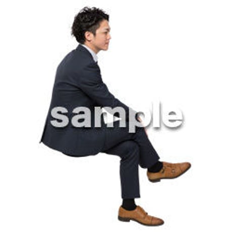 Cutout People　座る　男性　LL_003