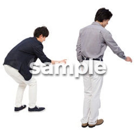 Cutout People　男性ペア　JJ_434