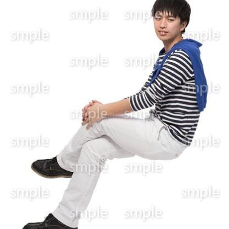 Cutout People　座る　男性　LL_393