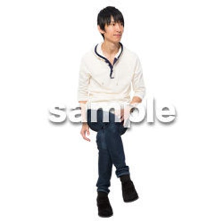 Cutout People　座る　男性　LL_366