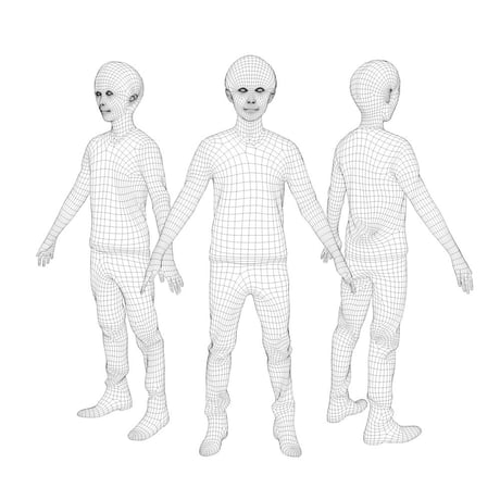 3D人モデルAポーズ　038_Toru