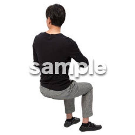 Cutout People　座る　男性　LL_185
