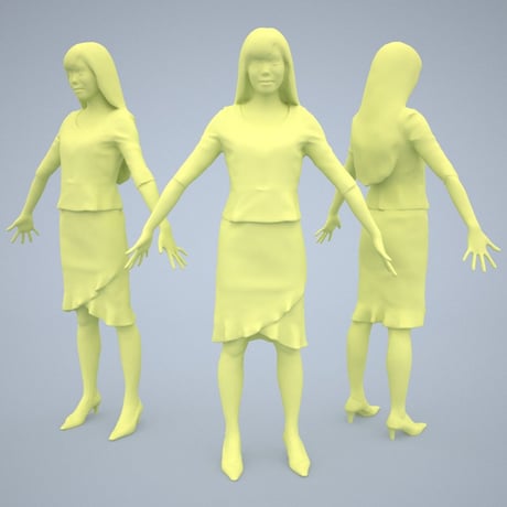 3D人モデルAポーズ　076_Yui