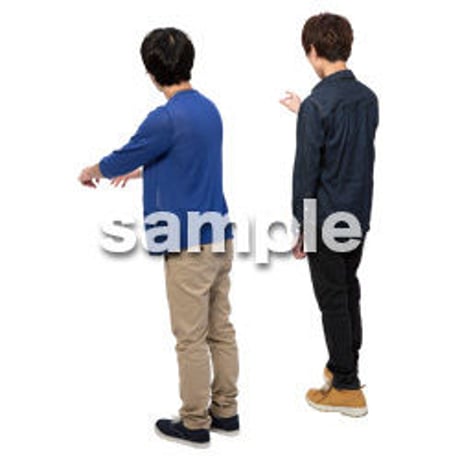 Cutout People　男性ペア　JJ_424